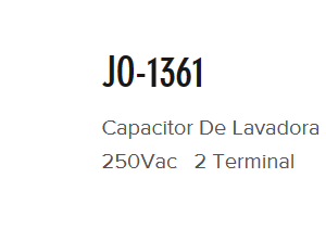 CAPACITOR 15 MFX250V-TRABALHO